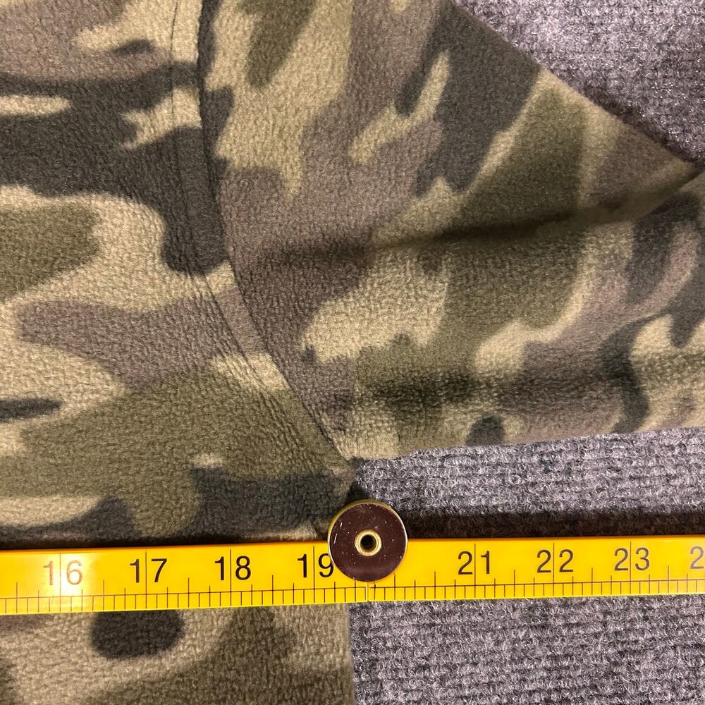 Eddie Bauer Camo Fleece Boys L 14/16 Green Brown100% Polyester Camouflage Jacket - Picture 7 of 9